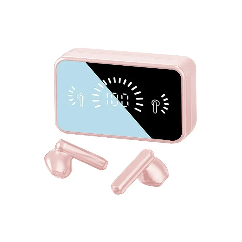 Fones De Ouvido Bluetooth Sem Fio (rosa) Com Cancelamento De Ruído, Indicador Led E Microfone.