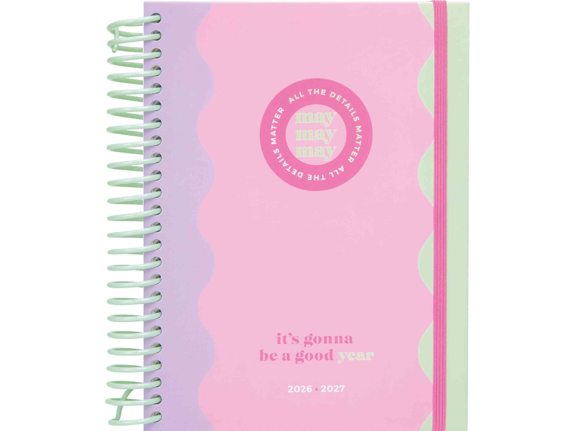 Agenda Escolar 26/27 A5 Espiral Pink Vibes MAYFAIR