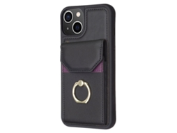 Suporte Casa Para Iphone 15 Pele Sintética Preto
