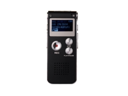 Gravador De Voz Digital 8gb Com Memória De Grande Capacidade E Microfone Gravador Activado Por Voz Preto