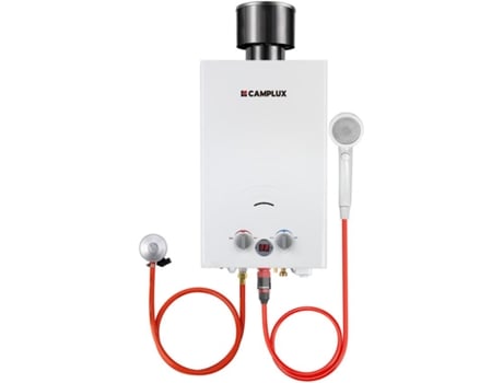 Bw264C Aquecedor de Agua a Gás 10 L/Min Butano 28-30Mbar / Propano 37Mbar com Tampa de Chuva para Autocaravana Campismo CAMPLUX