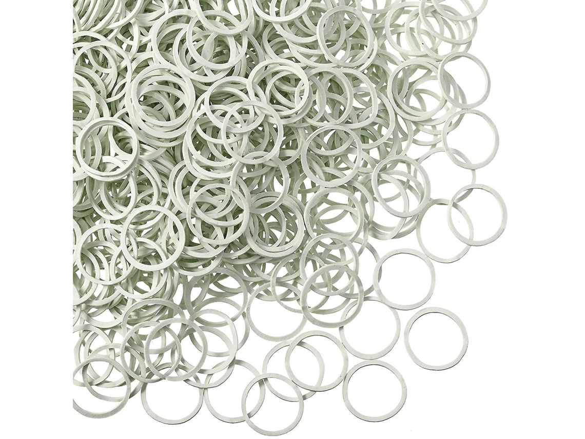 1000 Elásticos Mini Macios Para Tranças De Cabelo Infantil (branco)