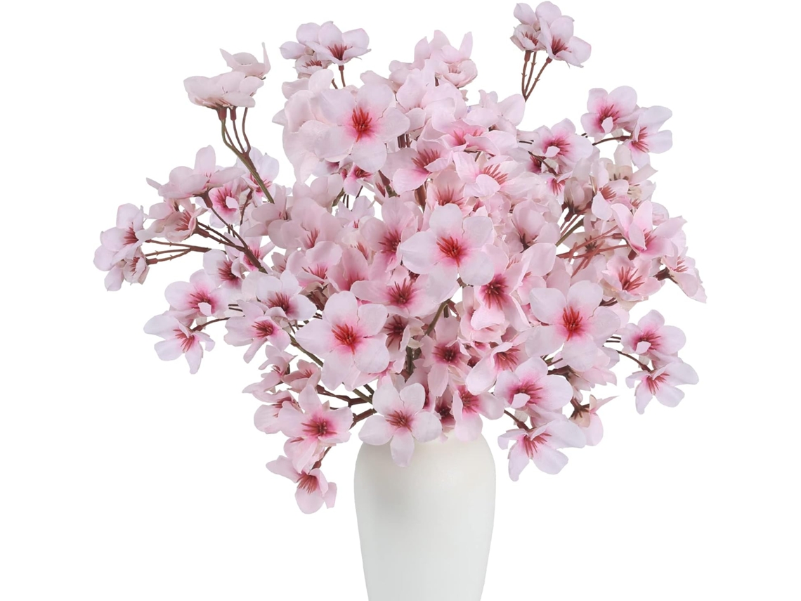 Conjunto de 4 Decorações Artificiais de Flores de Cerejeira, Zqkla AQUAFORGE