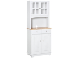 Armário Alto para Cozinha, buffet em Madeira Branca 68x39,5x170cm BTFORUS