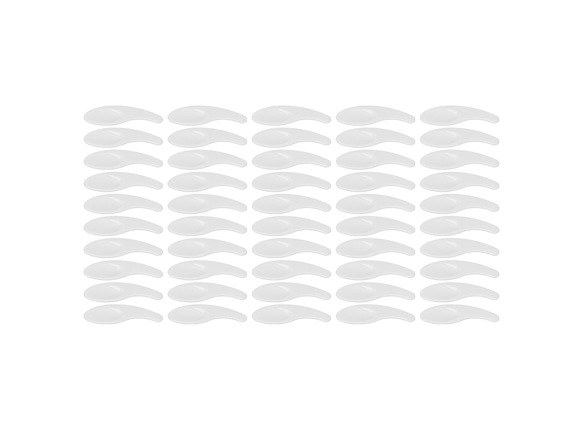 50pcs Espátula De Creme Facial Curva Lavável Reutilizável Colher Cosmética Para Cola De Unha