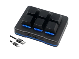 Teclado Sem Fio Usb Para Jogos Com Miniteclado De 6 Teclas Ly Ebike