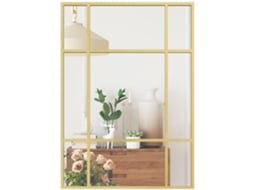 Espelho de Parede Vidro, Metal Cor Dourado 70x2x50 cm Homcom