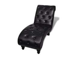 Maison Exclusive - Chaise Longue Couro Artificial Castanho