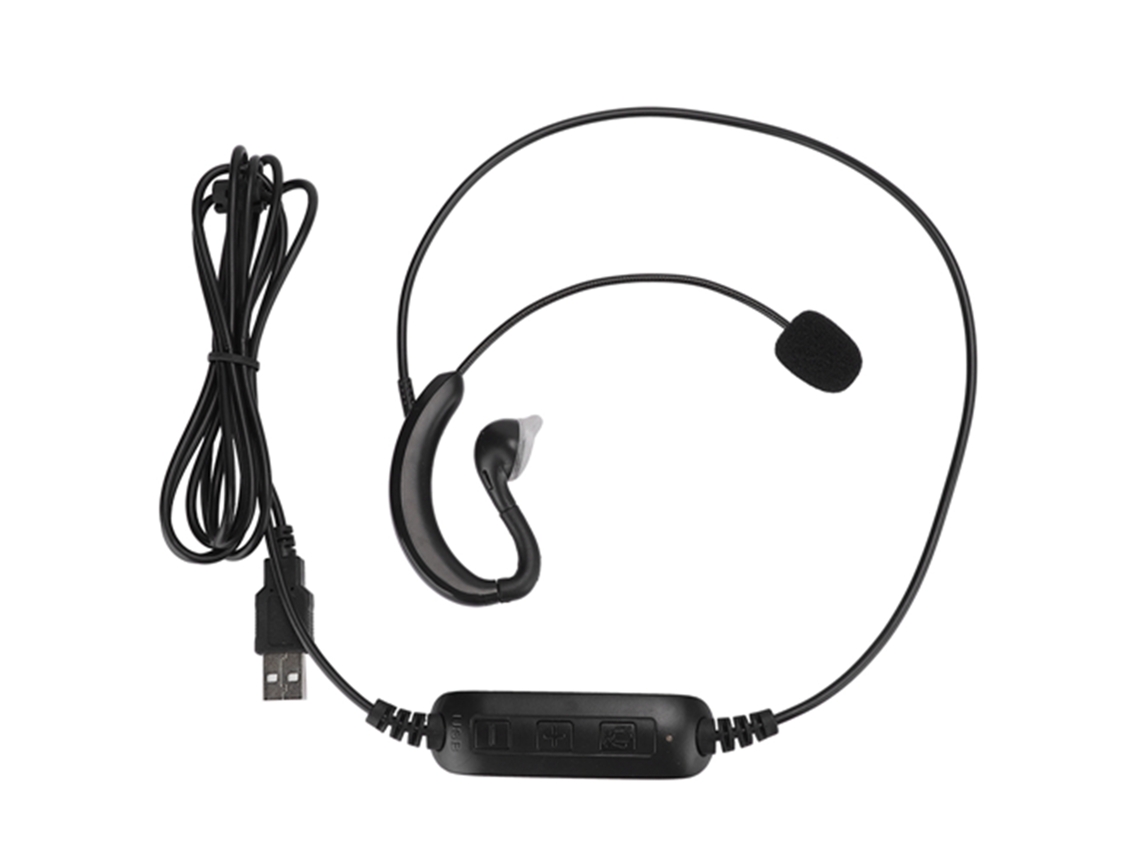Fone De Ouvido Com Gancho Para Orelha Usb Para Computador Notebook Skype Qq Msn