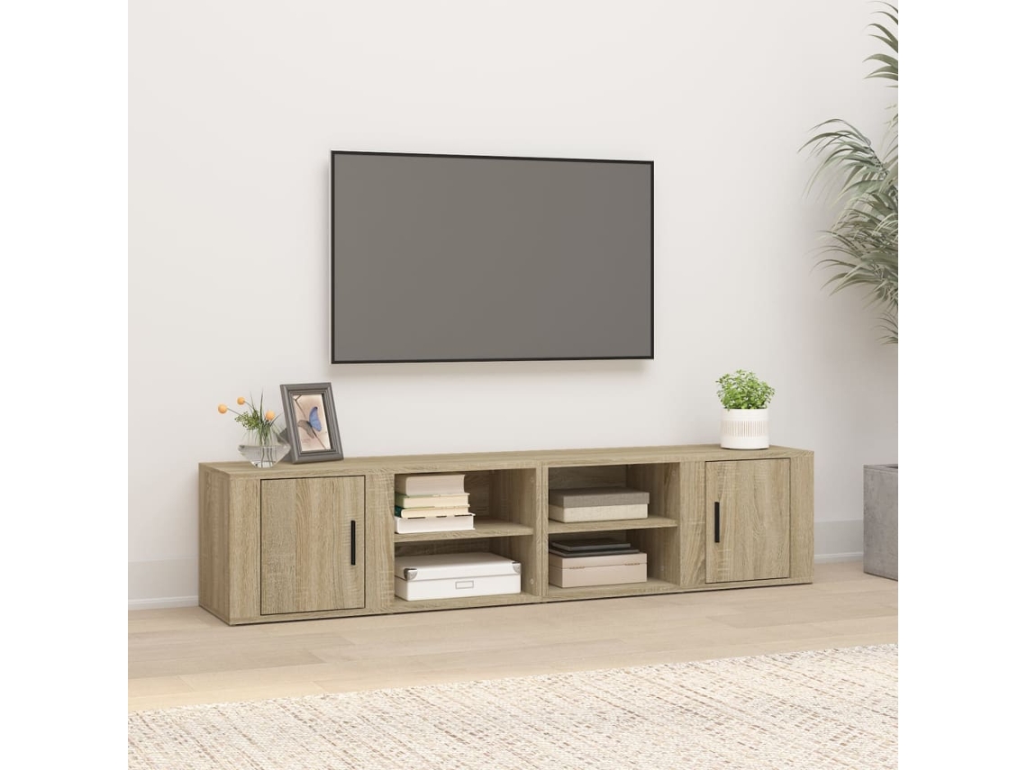 Vidaxl Móveis Tv 2 Pcs 80x31,5x36 Cm Derivados Madeira Carvalho Sonoma