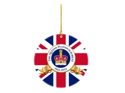 Decoração Pendente Para 70º Jubileu Da Rainha Do Reino Unido 2022