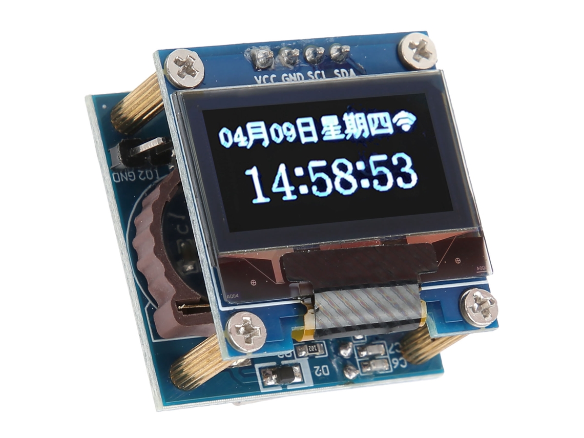 Módulo Relógio Oled 0.96" Wifi Bateria 40mah Usb 5v
