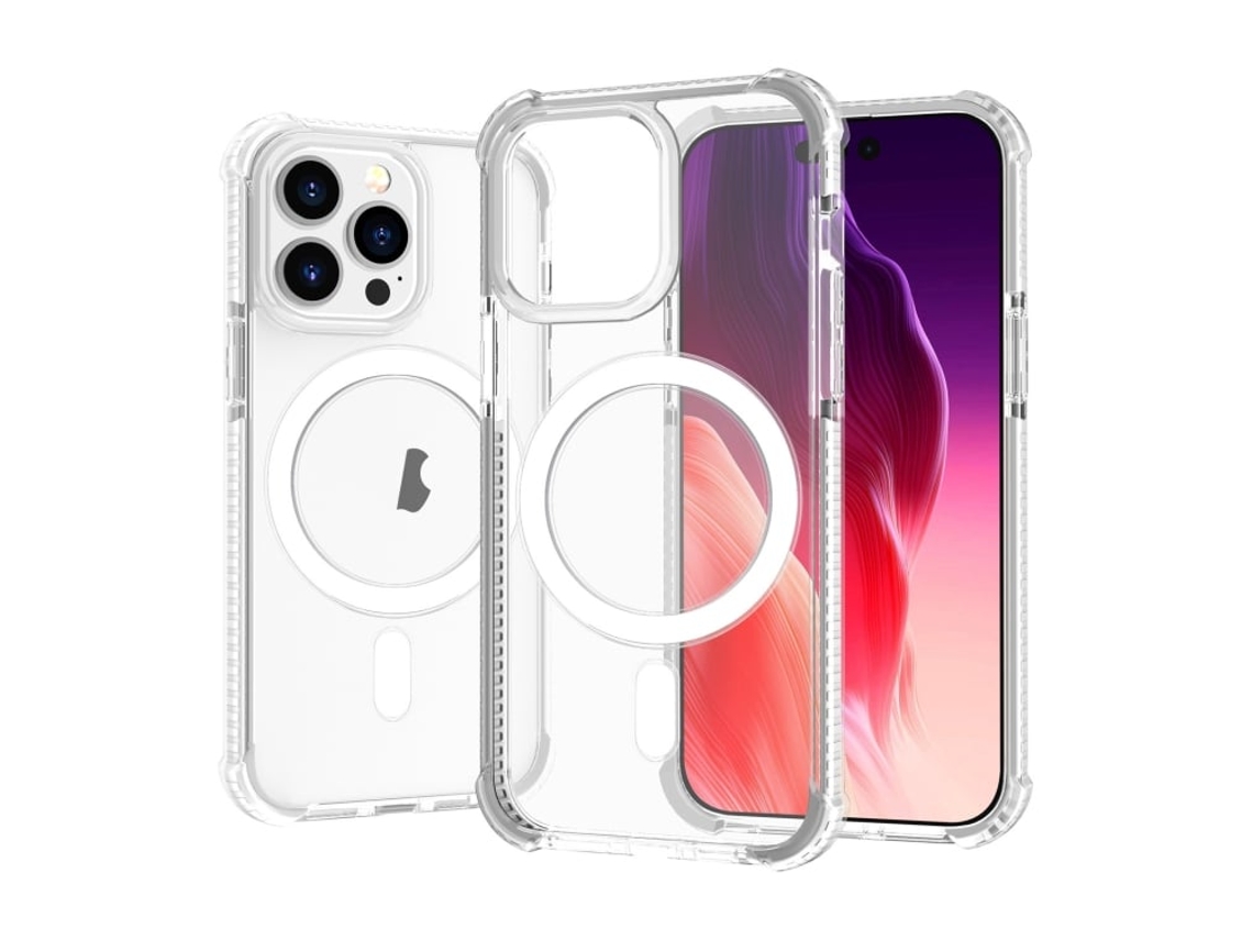 Capa De Acrílico Transparente À Prova De Choque Para Iphone 15 Pro Max - Magnética - Magsafe