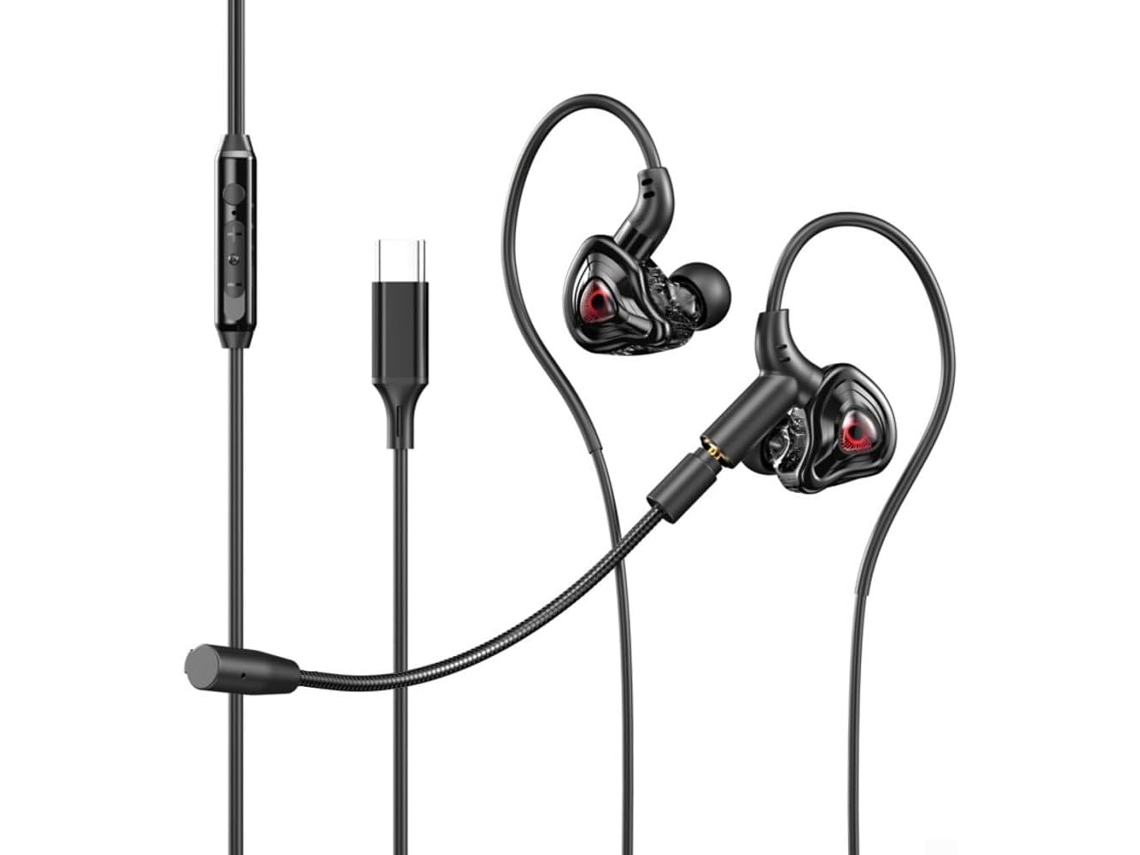 Fones De Ouvido Para Jogos Com Cabo E Microfone Removível, Graves
