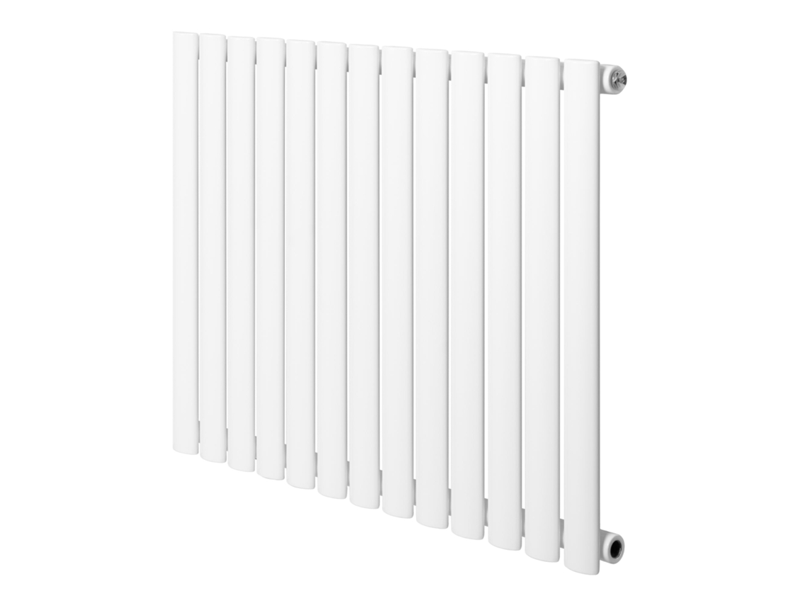 Radiador Oval De Coluna Simples 600x780 Mm - Branco | Aço Carbono, 1.5 Mm, 742 W | Design Elegante | Alta Eficiência |