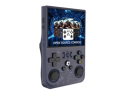 Console De Jogos Portátil R36 Max De 64 Gb E 4 Polegadas, Estilo Arcade Retrô Azul Transparente Nostalgia88