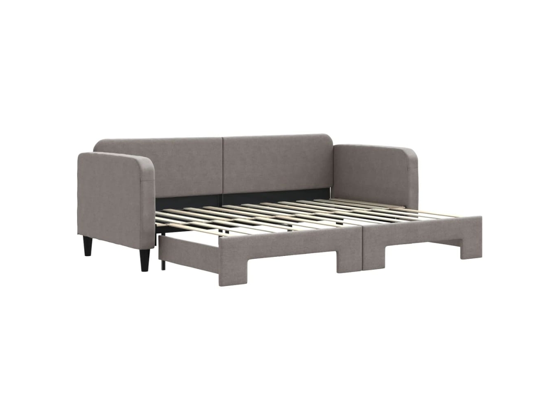 Vidaxl Sofá-cama Com Gavetão 80x200 Cm Tecido Cinzento-acastanhado