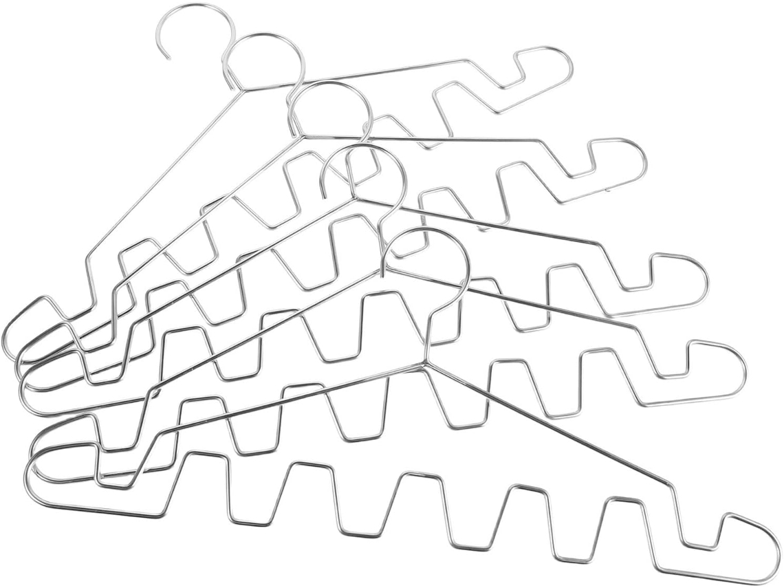 Cabide De Meias Ou Roupas Aço Inoxidável Doitool, Conjunto De 5 Peças, Design Ondulado E Estrutura Curva, Ideal Para Uso