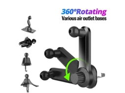 Suporte De Celular Universal Para Carro Com Cabeça Esférica De 17 Mm Para Saída De Ar, Suporte Magnético E Fixação Por Gravidade. Adaptador Para Celul