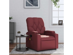Poltrona de Sala HARLANV1 reclinável, Veludo Vermelho Tinto
