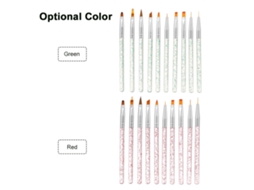 10pcs Conjunto De Pinceis Para Arte De Unhas Pintura Desenho Gel Uv Acrilico Ferramentas De Manicure