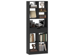Armário Modular de 16 Cubos Preto ZACHARY
