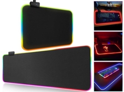 Mousepad Gamer com Iluminação Led, Selecione o Tamanho AQUAFORGE