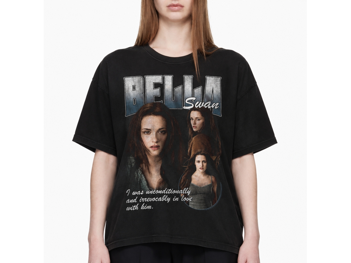 Rockinstone Twilight Movie Bella Ireevocably In Love Black Adult T-shirt Size:m