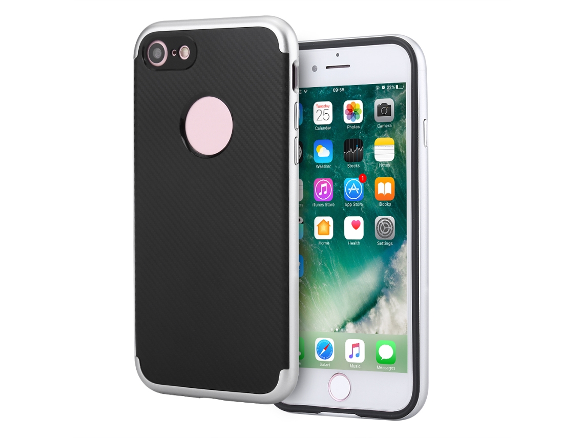 Capa de Telefone Anti huella Digital para Iphone 7, Protetora Slim com Pc e Tpu. EOOCOO