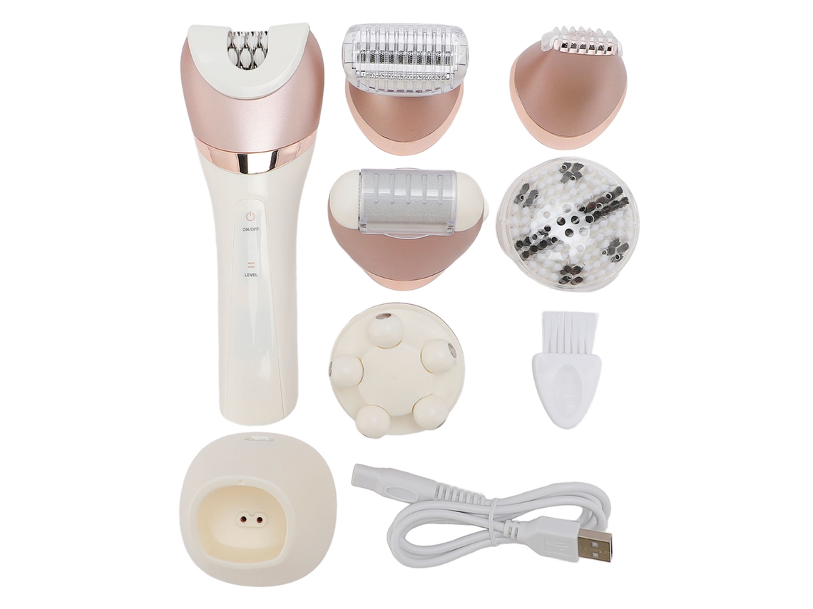 Kit Depiladora 6 Em 1 Recarregável Para Mulher