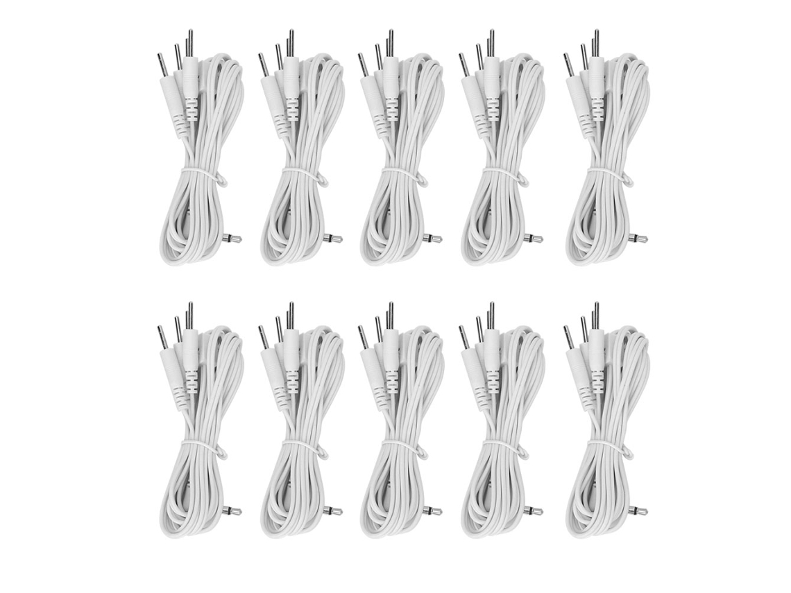 Cabo De Eletrodo Cc 3, 5 Mm Com 10 Pinos Para Aparelho Fisioterapia Tens