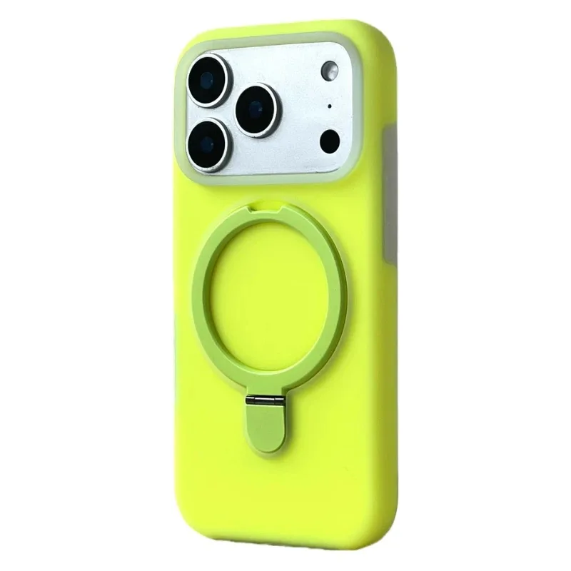 Capa De Celular Com Anel Magnético Em Silicone Líquido (verde Para Iphone 17 Pro)