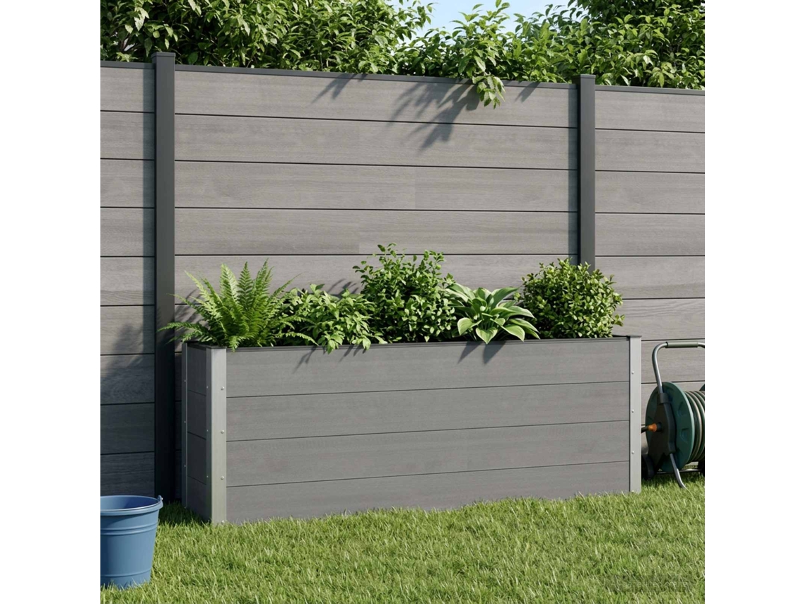 Vidaxl Canteiro De Jardim Elevado 2 Unid. Preto 200 X 30 X 72 Cm