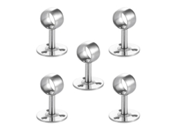 Suporte De Polo De Armário Em Aço Inox Com 22mm De Diâmetro, 5 Unidades, Prata, Anti-óxido, Para Divisórias E Cortinas