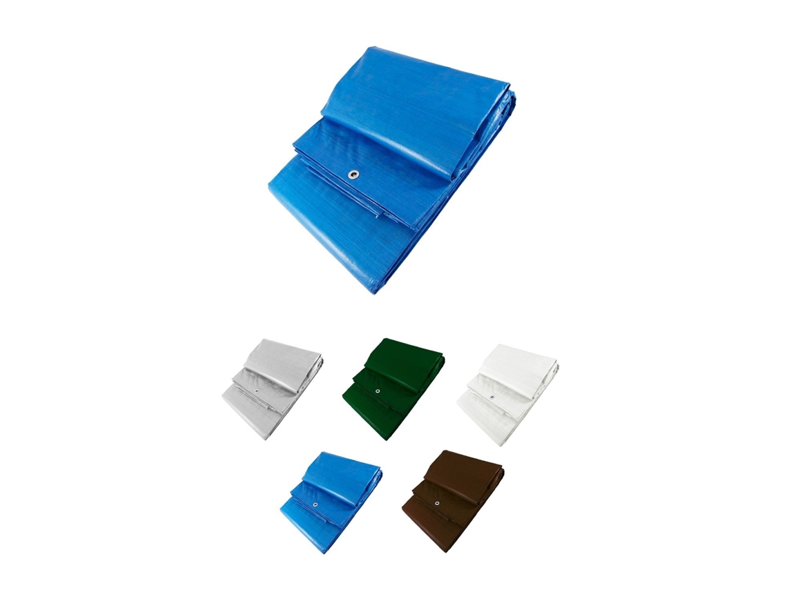 Toldo impermeável reforçado | Lona Multiuso | com ilhós | Selecione o tamanho azul 5X8M.