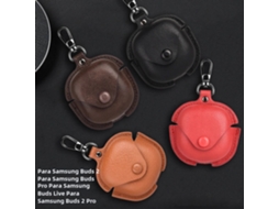 Capa De Couro De Luxo Para Samsung Galaxy Buds 2 Pro Buds Live Buds Fe Case Fones De Ouvido Sem Fio Bluetooth Capa Protetora Chaveiro Vayotoy