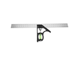 Régua De Ângulo Combinada Ajustável 300 Mm(45/90 Graus) Com Nível Bolha