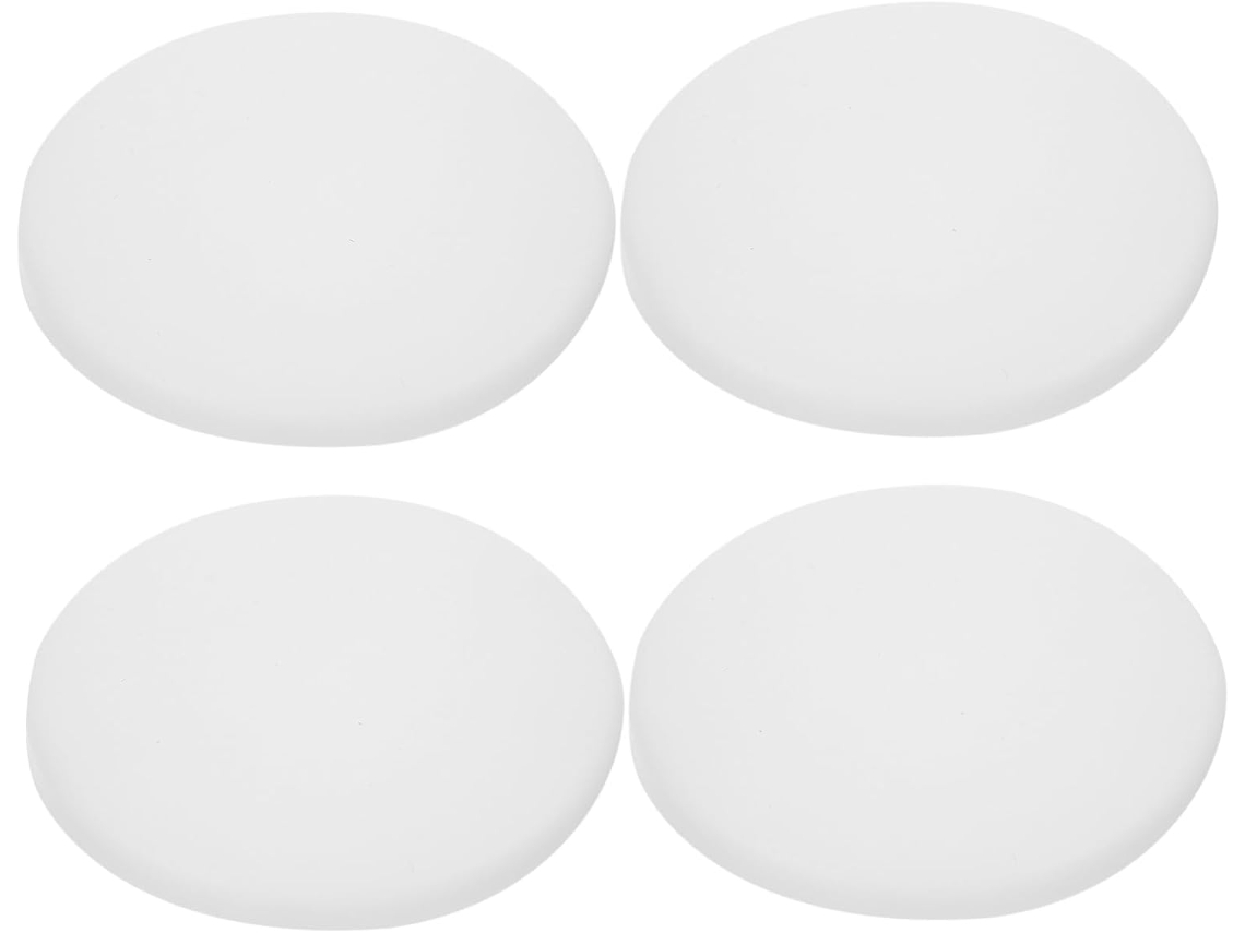 Batentes De Porta Silicone Reutilizáveis Com Adesivo Para Proteção Parede, Com Cabeça Plana E Redonda 4 Unidades