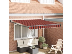 Vidaxl Toldo Retrátil Automático 3,5x2,5 M Laranja E Castanho