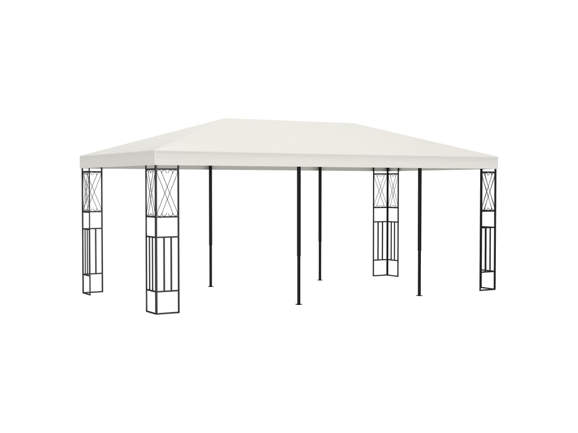 Vidaxl Gazebo 3x6 M Tecido Cor Creme