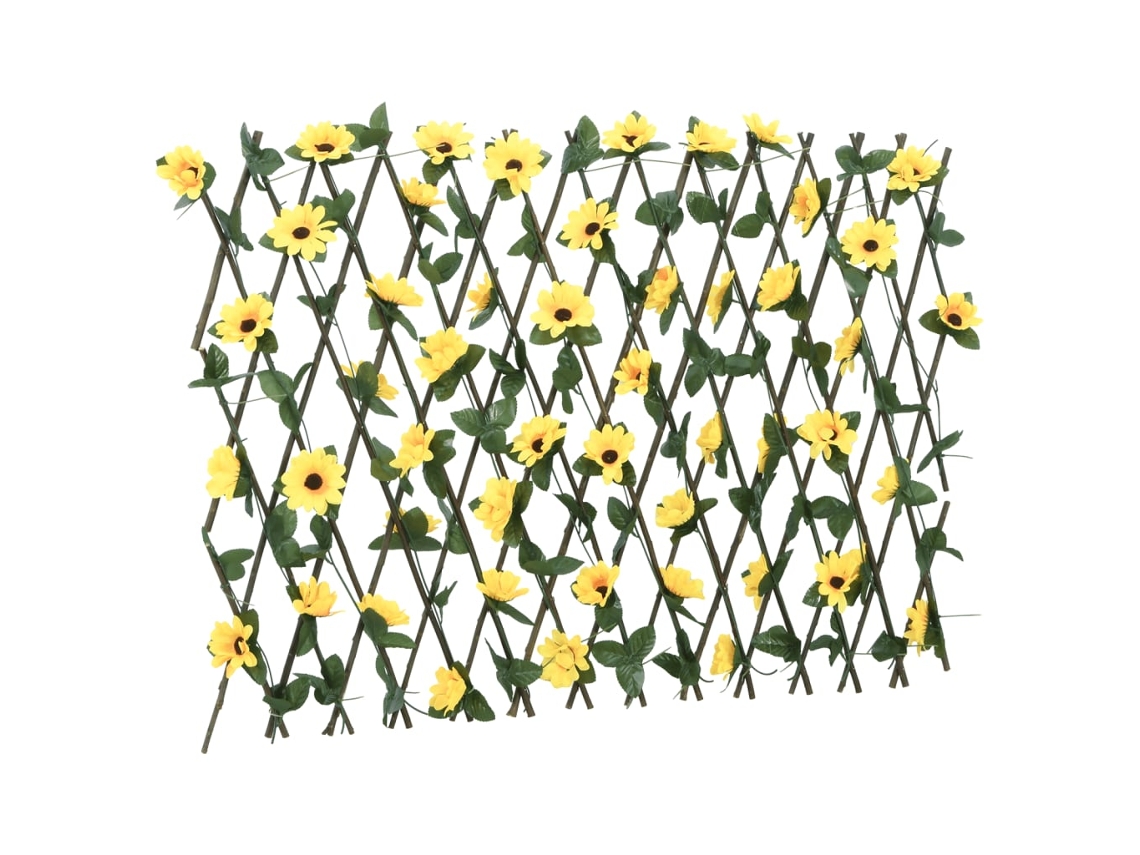 Vidaxl treliça De Hera Artificial Extensível 180x60 Cm Amarelo