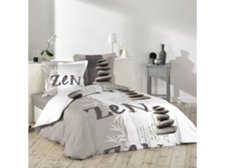 Conjunto de Edredão 100% Algodão 240X220 Galets Zen DOUCEUR D'INTERIEUR