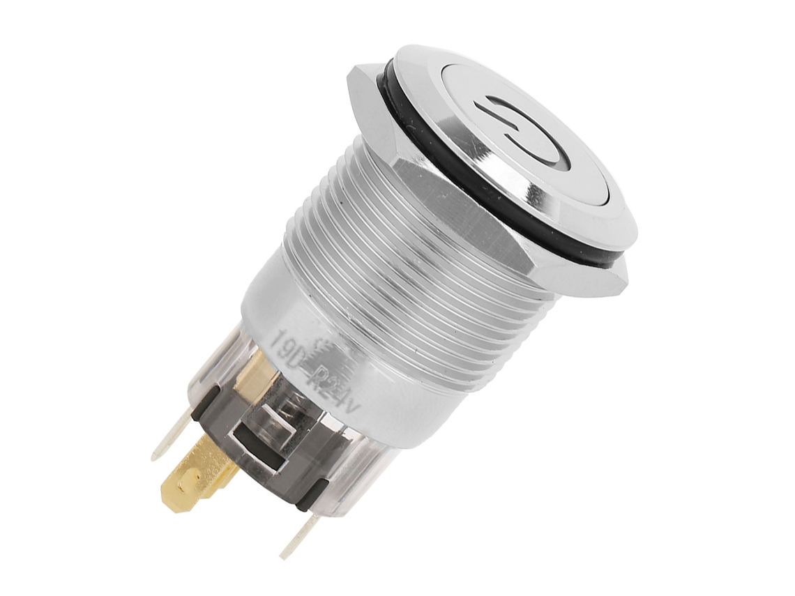 Interruptor de Botão Metal com Rótulo de Energia
