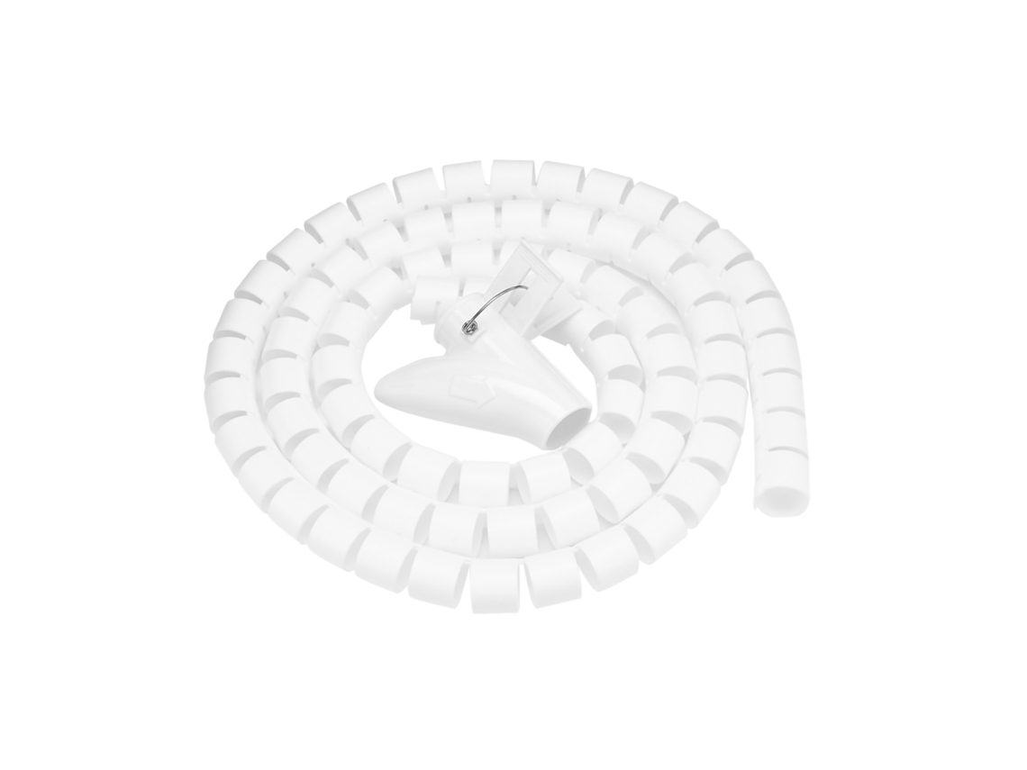 Organizador De Cabo Espiral Flexível Protetor De Cabo Armazenamento De Cabo Branco 1.5m*22mm