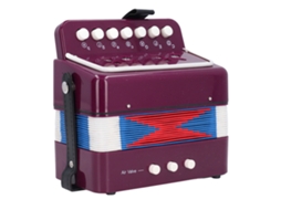 Acordeão Infantil 7 Teclas Brinquedo Musical Para Crianças Desenvolvimento Infantil Roxo