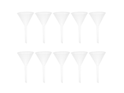 Funil Triangular De Plástico Uonlytech 90mm, Resistente A Ácidos E Bases, Pacote Com 10 Unidades Para Experimentos