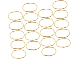 Conjunto De 24 Ganchos E Argolas Reforçados Com Design Oval Para