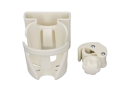 Mali suporte para Copo Universal com Suporte de Telefone para Carrinho de Bebê Cadeira de Rodas Bege