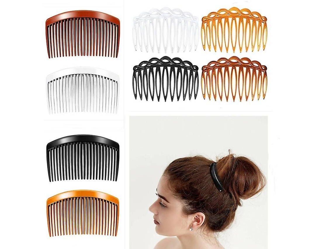 2026 peine de Borracha para Trançar Cabelo Lateral Peine de Borracha com Dentes Acessórios de Cabelo para Mulheres e Meninas 4 Cores