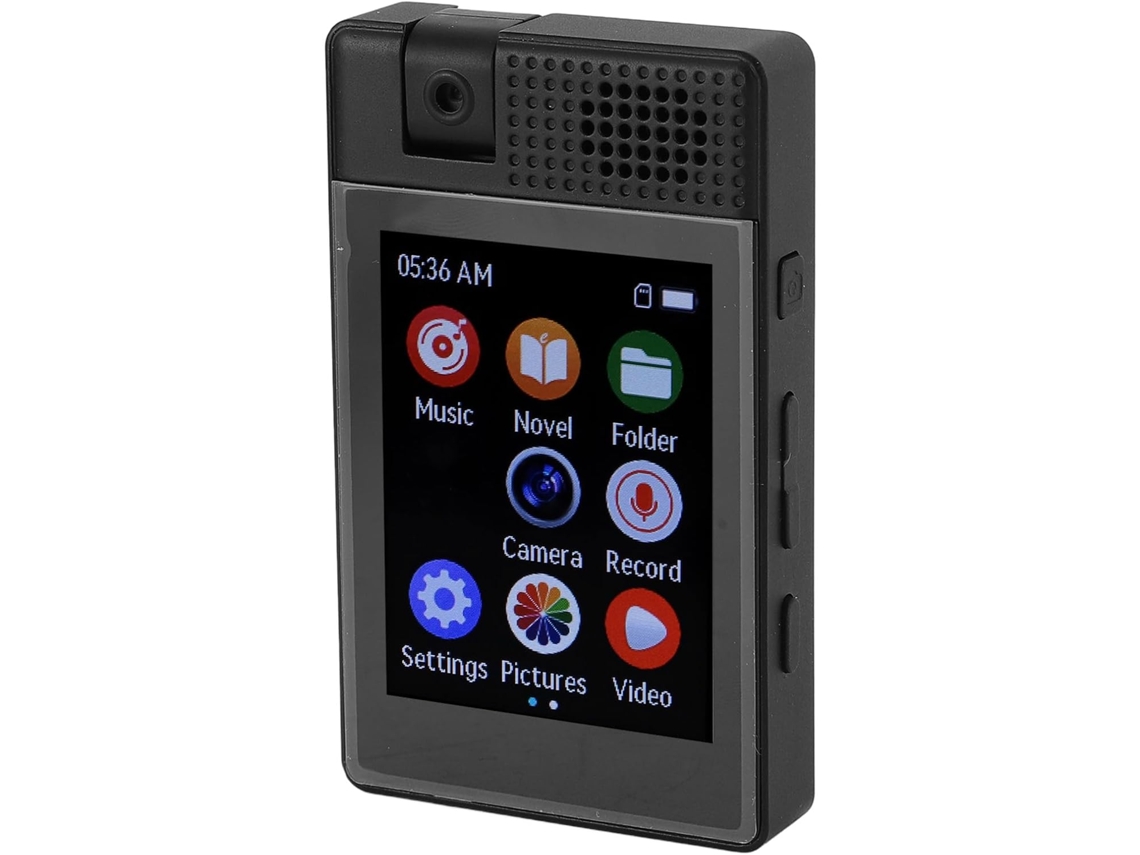 Reprodutor de MP3/MP4 de 32 GB, tela, Bluetooth 5.3, 50 horas de reprodução, alto-falante com som HiFi 2.5